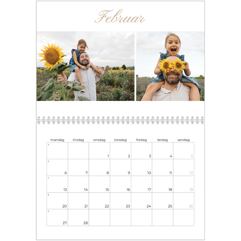 Elegant Kalender Fotokalender A4 Double